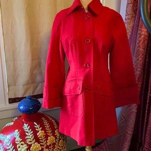 Red Karen Millen trench coat